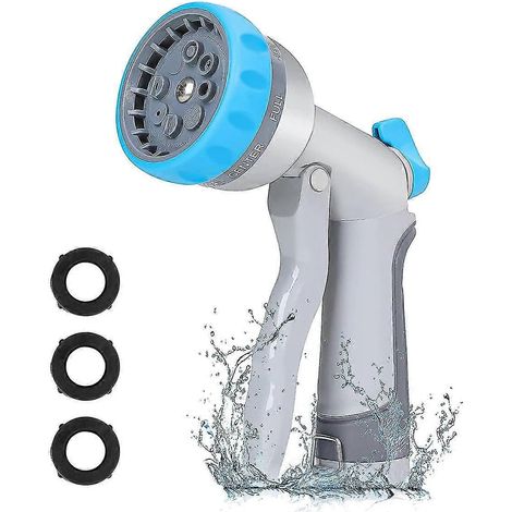 Garden Hose Nozzle,water Hose Nozzle With 8 Adjustable Spray Patterns, High-pressure Hose Nozzle Fo (1/5)