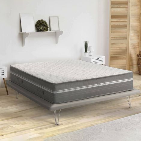 Talamo Italia Colchón cuadrado y medio Oriana, Colchón de Memory Foam y Micromuelles embolsados, 100% Made in Italy, Antiácaros e hipoalergénico, 120x190 h32 cm, con embalaje reforzado (1/5)