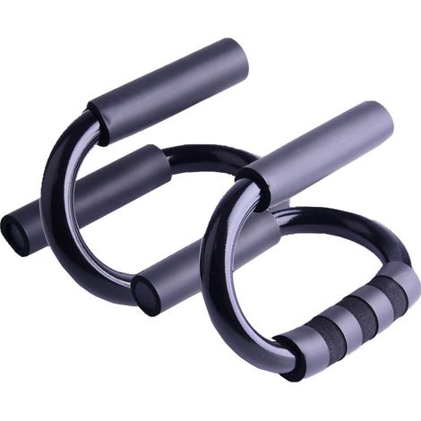 1 Paire de Barres de Pompes en S avec Poignées en Mousse pour Entraînement à Domicile et Renforcement Musculaire (1/5)