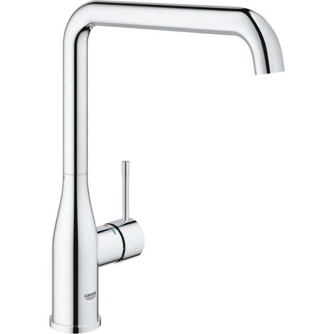 Grohe – Mitigeur monocommande évier 30269000 – Finition chrome – Bec en 'L' – Technologie SilkMove pour contrôle précis (1/7)