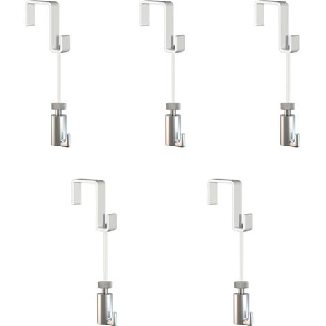 Pack de 5 kit d'accrochages tableaux Artiteq - suspension sur portes, panneaux, cloisons 31 mm - Max 15kg