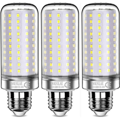 Ampoules LED 26W, Équivalent 200W Ampoule Incandescente, 3000Lm, 6000K Blanc Froid, Ampoules à E27 Vis Edison, 3 Pièces [Classe énergétique E]-LIAIKI (1/5)