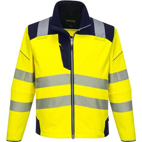 Softshell Hochsichtbarkeit Pw3 Farbe: Gelb/Navy Größe XL - Portwest