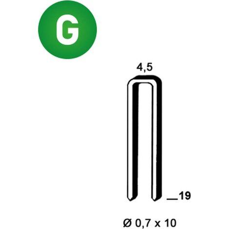 10 000 Agrafes Galvanisées O-19 - 4.5x19x0.7x1 mm - D-Work (1/5)