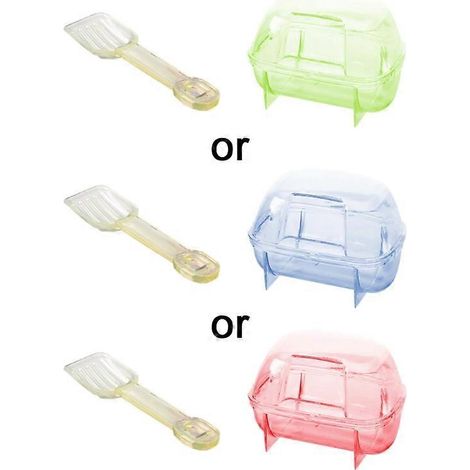 Bac à sable transparent en plastique pour salle de bain, idéal pour les petits animaux de compagnie comme les mini-gerbilles et les jeunes hérissons. (1/5)