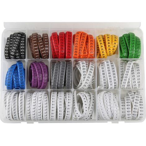 Kits de marqueurs de câbles Imbricables RS PRO x 3600, Ø 2mm  8mm ( Prix pour 1 Kit ) (1/3)