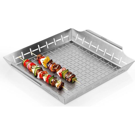 Steel vegetable grill basket perforated 345x30x5 cm 235492877 (1/5)