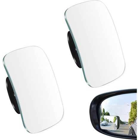 2 Pièces Rotatif Miroir d'Angle Mort pour Rétroviseur Voiture - Réglable Blind Spot Mirror