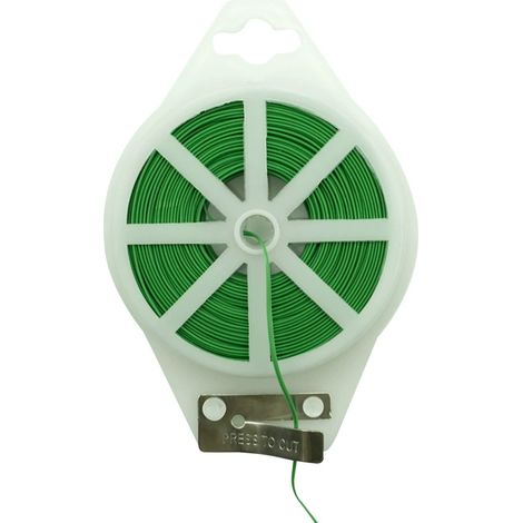 Lot de 2 kits de fil d’attache de jardin auto-coupant 100 m – Fil métallique gainé pour plantes grimpantes et support de jardin – Attache horticole pour fixation des plantes