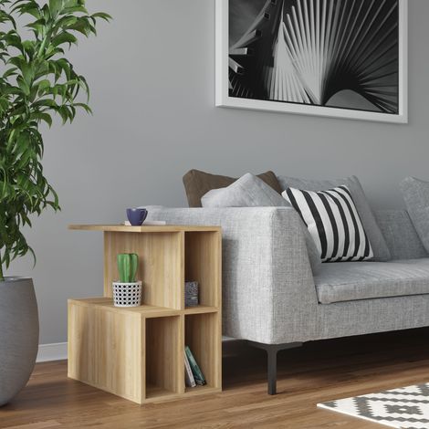 Decorotika Lauron Side Table Cocktail Table Tea Table Side End Table Bed Side Table Sofa Side Table For Living Room And Bedroom - Oak (1/3)