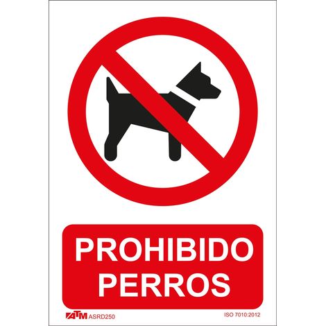 ATM Señalización ASRD250 - Señal prohibido perros PVC Glasspack - herramienta profesional duradera, calidad garantizada, envío en 24h