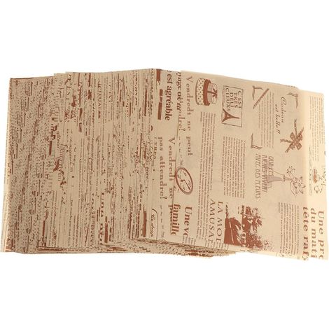 Papier sulfurisé antiadhésif, 20 cm, 200 feuilles, résistant aux hautes températures. (1/5)