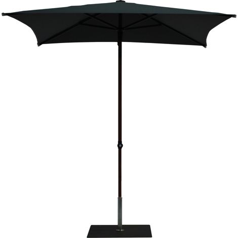 Ombrellone da Giardino 2x2 m Palo Ø38 mm in Alluminio Effetto Legno Tessuto Poliestere Trend Wood Antracite (1/5)