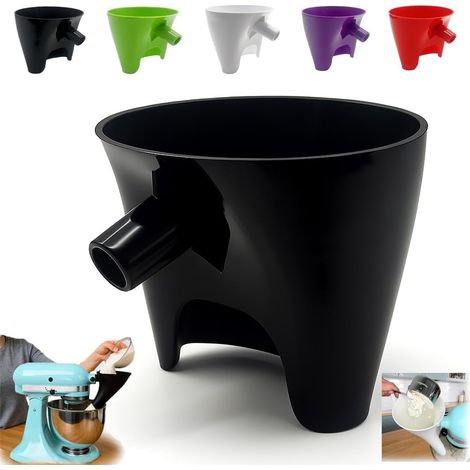 Entonnoir à farine pour robot pâtissier Kitchen Aid Artisan KSM150, protection anti-éclaboussures pour robots pâtissiers inclinables de 4,5 et 5 pintes, outil de cuisson lavable au lave-vaisselle et s (1/4)