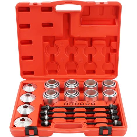 Outil de remplacement de colle universel pour voiture, ensemble de pression et de traction de 28 pièces, kit de pression de différentes tailles vis standard M10, M12, M14, M16 (1/5)