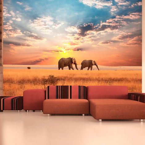 Fotomurale - Elefanti nella savana africana - 400x309 (1/4)