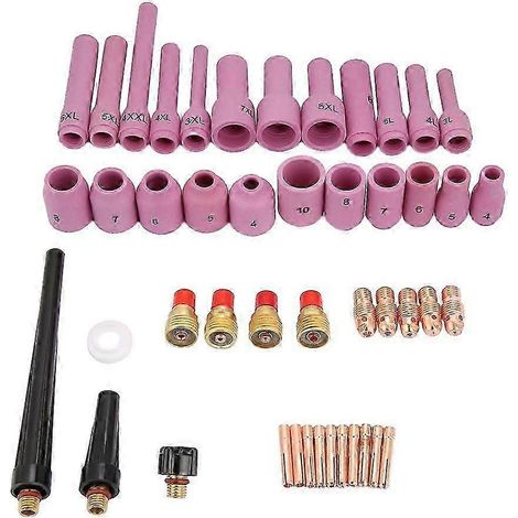 Kit de 46 pièces pour torches de soudage TIG séries WP-9/20/25 : consommables et accessoires intelligents. WHBYV (1/4)