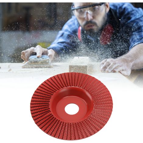 Disque de polissage plat de 125 mm, disque de ponçage pour le travail du bois, rouge (1/5)