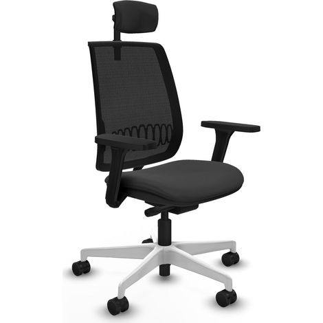 Chaise de bureau piqueras y crespo Alares noir ergonomique 120kg (1/2)