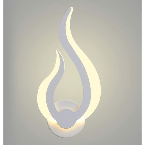 Applique Murale Intérieur LED, 10W Lampe Murale Moderne, Forme de Flamme Mural Veilleuse 3000K Blanc Chaud pour Cuisine Escalier Chambre Couloir, 220V IP20,Convient pour le salon, l'allée, la lampe mu (1/5)