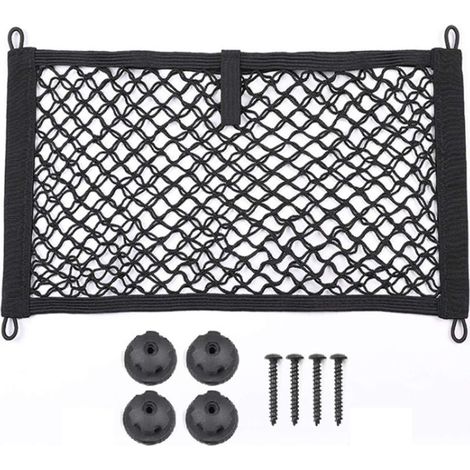 Filet de rangement latéral pour voiture - Élastique - Pour caravane, camping-car, camion, fourgonnette - Filet de rangement pour bagages 25 x 35 cm