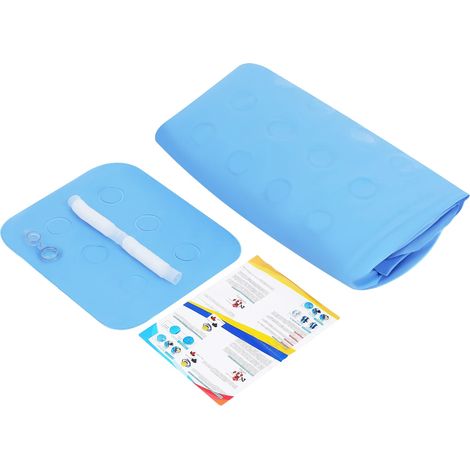 Bañera plegable, diseño cómodo, fácil de guardar, azul. (1/2)