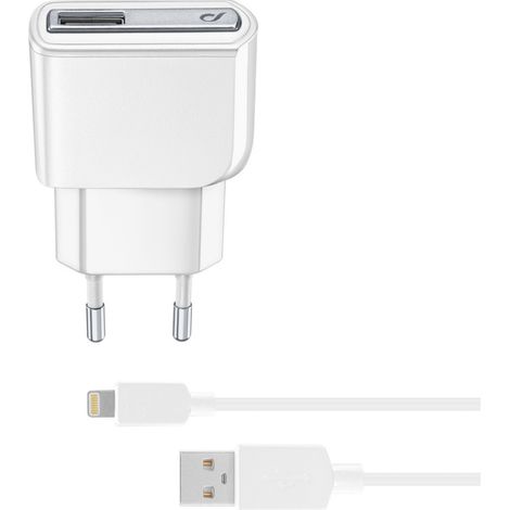 Cellularline Reiselader-Set 12W lightnin inkl. Kabel für Apple Lightning