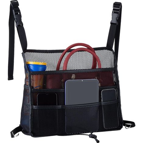 1 Organiseur de siège, filet de rangement, support sac à main, console automobile, barrière animaux (1/5)