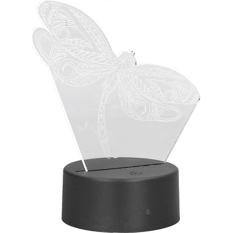 SCSYV 3D-Nachtlicht, dekorative Acryl-Libellenlampe mit 7 wechselnden Farben, ideal als Geburtstagsgeschenk fürs Schlafzimmer. (1/5)
