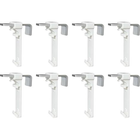 CCYKXA Set of 8 clamping brackets for double roller blinds, no-drill double blinds, to be fixed and glued, as a replacement accessory for fixing to a fixed PVC window (1/5)