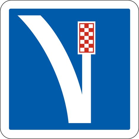 Panneau Indication C26a – Voie de détresse à droite – Carré Classe 1 350 mm – Gamme BRETAGNE (1/5)