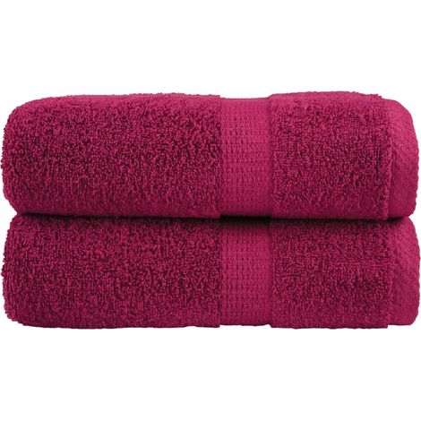 Premium Gästetücher SOLUND 2 Stk. Bordeaux 30x50 cm 600 g/m²