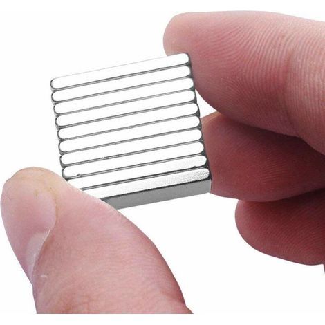 Seltenerdmagnete, Super-Rechteck-Neodym-Magnete, Kühlschrank, Heimwerken, Küche, Kellerbau - 20 x 10 x 2 mm (40 Stück) (1/4)
