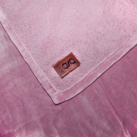 Plaid Rosa Invernale in Pile Anallergico -  130x160cm  Effetto Velluto, Morbido al Tatto, Lavabile in Lavatrice.