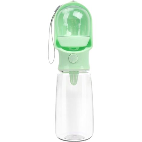Bouteille d'eau pour chiens avec compartiment pour nourriture Distributeur d'eau pour chiens de petite, moyenne et grande race, idéal pour les promenades, la randonnée, le camping, le dressage et les