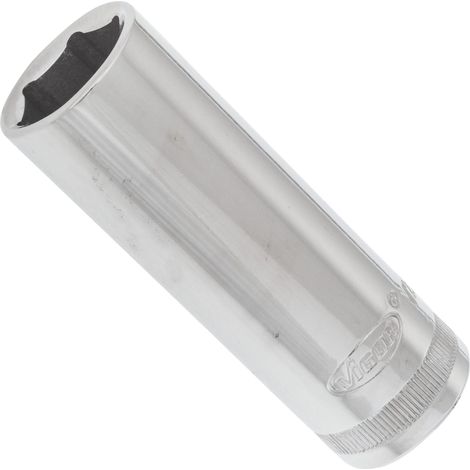 VIGOR Douille longue V2589N carré creux 12,5 mm (1/2 pouce) profil hexagonal extérieur 18