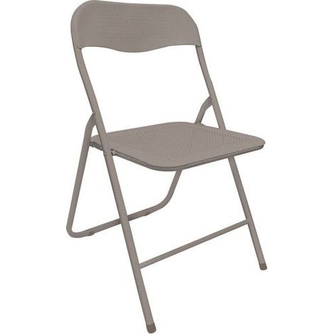 Sedia in metallo Slimmy tortora cm 44x45x79h