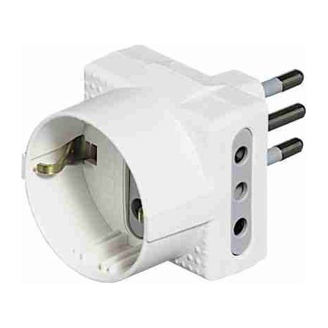 BTIS3610D Adattatore TRIS - 1 presa tedesca 2 prese 10A bianco (blister)