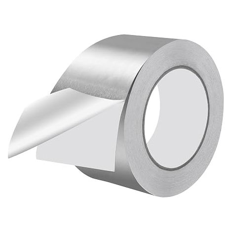 1 Roll of Aluminium Tape 75 mm x 164 ft Self-Adhesive Silver Heat Resistant Aluminium Tape for Pipe Insulation and Air Conditioning (1/5)
