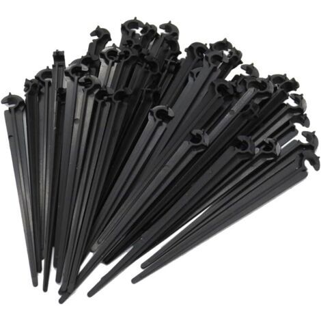 50 pièces Support Tuyau Arrosage pour Fixer et Guider Le Tuyau de Distribution Dans La Terre, 4/7 mm Goute a Goute Arrosage Exterieur pour Tuyau Arrosage Irrigation Jardin (1/5)
