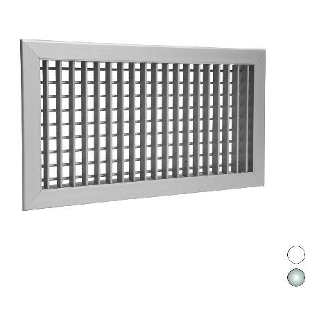 BOCCHETTA DI MANDATA AD ALETTE ORIENTABILI- All. anodizzato mm 200 x 150- BROF- pezzi 1