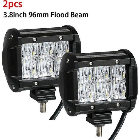 Barre LED HELLO EOVO 5D 4 / 6,5 / 9,5 / 12 / 17 pouces pour véhicules tout-terrain, bateaux, voitures, tracteurs, camions, 4x4, SUV, quads. Projecteur LED de travail inclus (2 projecteurs 4 pouces). (1/5)