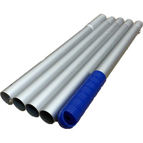 Accessoires de piscine (S04-5) Perche télescopique robuste en aluminium de qualité supérieure pour le nettoyage de piscine et épuisette. Kit de perche d'extension solide pour épuisette. (1/5)