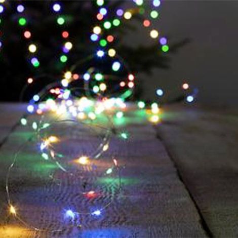 Paris Prix - Guirlande Lumineuse Extérieur Solaire coper 10m Multicolore