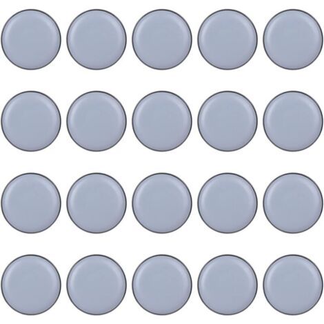 25mm Patin Chaise, 20 Pièces Patins Glisseurs, Patins Glisseurs pour Meubles, Patins en Téflon pour Chaise de Mobilier de Bureau de Maison (20mm Forme Ronde) (1/4)
