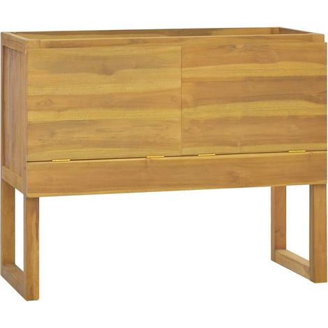 Armoire de salle de bain - Meuble de rangement 90x45x75 cm Bois de teck solide BV886637 - BonneVie (1/5)