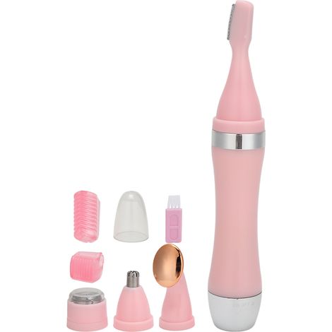 Epilateur Électrique 4-en-1 - Tête Pour Sourcils Nez Jambes Aisselles Et Massage - Appareil De Rasage Et Épilation Féminin - 1 Pièce (1/5)