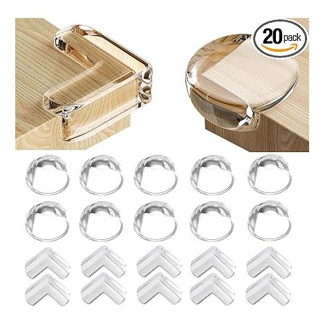 20 PCS Coin de Table Protection Bebe Protection, Protege Angle de Table avec Une Super Colle améliorée pour Tables et Coins de Meubles (1/3)