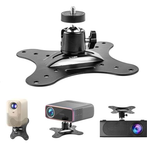Supporto per proiettore, supporto a parete regolabile a 360° per proiettori, supporto per proiettore adatto a home theater, sale giochi e uffici, in metallo (1/5)