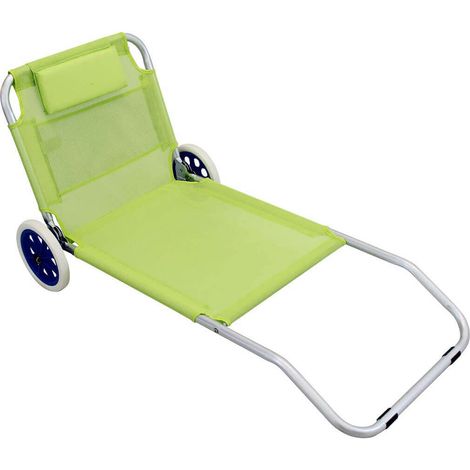 Aluminiumtrolley Beach mit Rädern und Kopfstütze des Kissens (1/2)